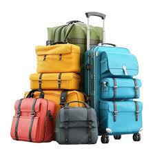 A collection of travelling bags